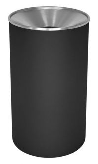 33-Gallon Steel Waste Receptacle, Funnel Top