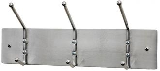 Garment Rack, Steel and Satin Aluminum, 18"