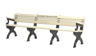 8 Foot Cambridge Memorial Park Bench With Arm Rest