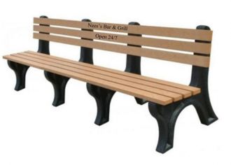 8 Foot EconoMizer Plastic Memorial Park Bench