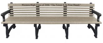 Willow Park Memorial Bench 8 Foot With Arm Rest
