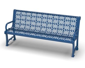 6 Foot Charleston Fiesta Park Bench