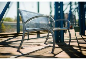 Wilmington 4 Foot Vertical Slat Park Bench