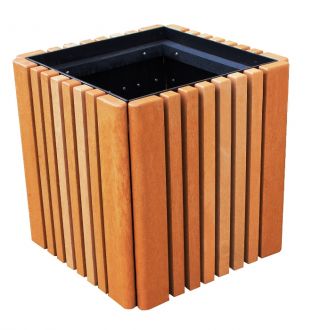 22" Square Planter with Recycled Plastic slats