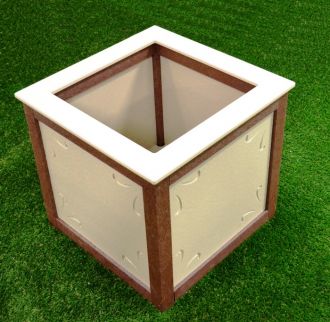 Square two-tone panel Recycled Plastic Planter