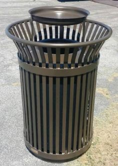 36-Gallon Steel Ash and Trash Receptacle with Ash Urn