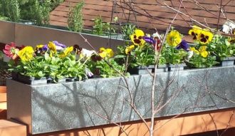 Galvanized Steel Deck Rail Planter