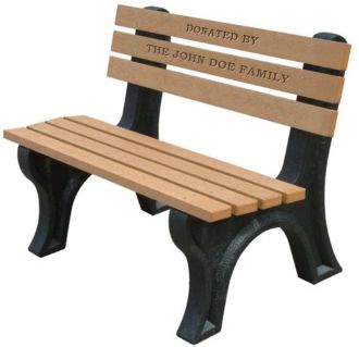 4 Foot EconoMizer Memorial Park Bench