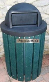 Recycling Receptacle Recycled Plastic Recycling Receptacle with Plastic Top