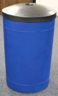 55 Gallon Round Plastic  Receptacle with Mushroom Recycle Top and Liner