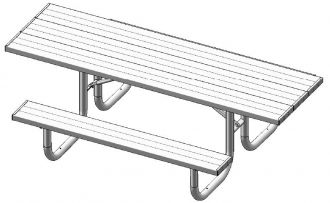 Extra Heavy Duty Picnic ADA Accessible Aluminum 8 foot Picnic Table