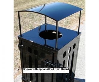 36-Gallon Square Trash Receptacle with Side Access