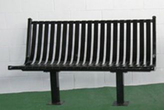 6-foot Steel Pedestal Park Bench