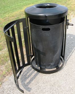 36-Gallon Main Street Trash Receptacle with Side Access