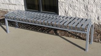 6 Foot Backless Bus Stop Bench