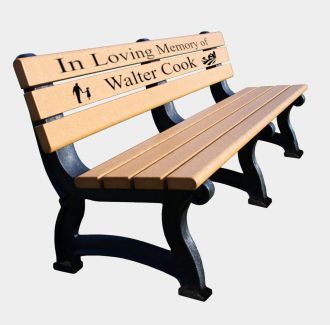 6 Foot Aspen Memorial Park Bench