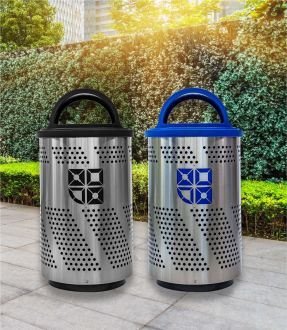 Arena 51 Gallon Perforated Stainless Steel Receptacle