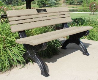 Cambridge Memorial 4 Foot Bench with Bronze Plaque