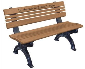 4 Foot Cambridge Memorial Park Bench