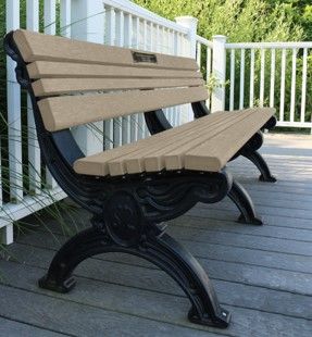 Cambridge 6 Foot Memorial Bench with Plaque