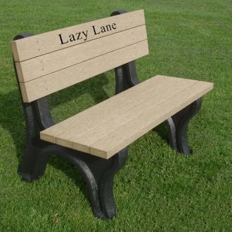 4 Foot Deluxe Memorial Park Bench