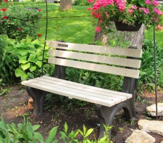 4 Foot EconoMizer Memorial Park Bench with Laminate Plaque