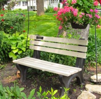 4 Foot EconoMizer Memorial Park Bench with Plaque