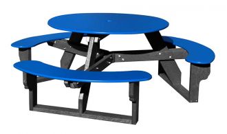 Round Plastic Picnic Table with Open Access