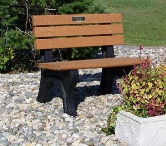 4 Foot Park Classic Memorial Bench with Plaque