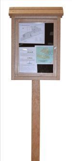 Message Center Small Two Sided with 6 Foot Post