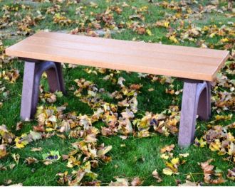 4 Foot Traditional Recycled Plastic Bench, Backless