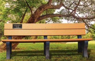 Traditional Memorial 6 Foot Long Park Bench with Plaque