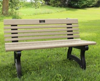 Willow 4 Foot Memorial Bench with Plaque