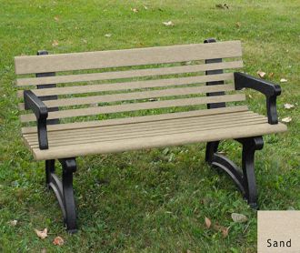 Willow Park Bench with Arm Rest 4 foot