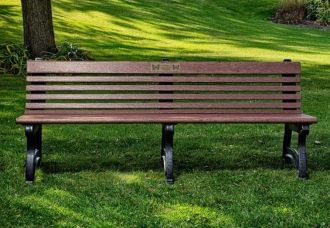 Willow Memorial 6 foot Park Bench with Laminated Plaque