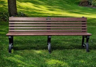 Willow Memorial 6 foot Park Bench with Plaque