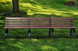 Willow 8 Foot Memorial Park Bench with Laminate Plaque 