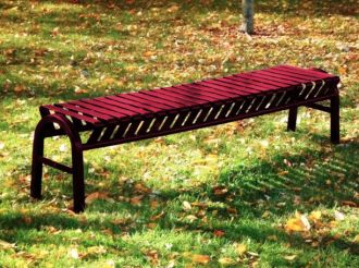 4 Foot Backless Bus Stop Bench, Heavy Duty