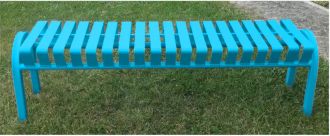 5 Foot Backless Bus Stop Bench, Heavy Duty