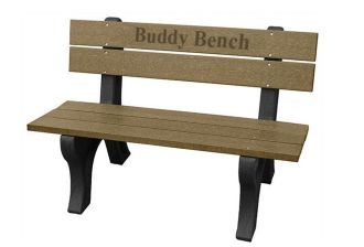 Buddy Bench - 4 Foot Econo-Mizer Traditional Plastic Buddy Bench