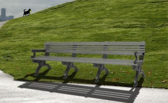 8 Foot Cambridge Park Bench with Armrest