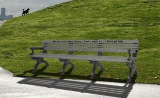 8 Foot Cambridge Memorial Park Bench With Arm Rest