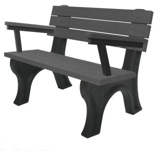 4 Foot Deluxe Park Bench with Armrest