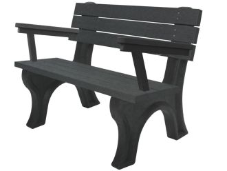 4 Foot Deluxe Park Bench with Armrest
