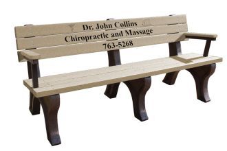 6 Foot Deluxe Memorial Park Bench with Armrest
