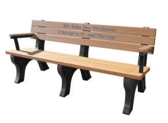 6 Foot Deluxe Memorial Park Bench with Arm Rest