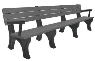 8 Foot Deluxe Park Bench with Arm Rest