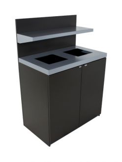 Sessanta Double Waste Station with Tray Return