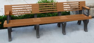 8 Foot Elite Park Bench with Arm Rest