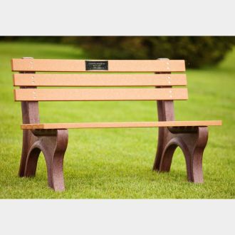 4 Foot EconoMizer Memorial Park Bench with Plaque